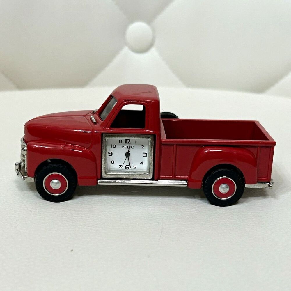 RELIC 1962 Red Pickup Truck Collectible Vehicle Desk Clock Collectible
